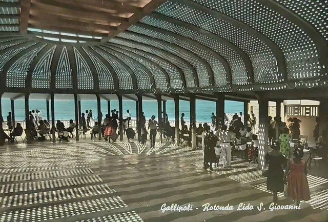 GALLIPOLI ( LECCE ) Rotonda Lido San Giovanni , vg  1961 f.g. Bella