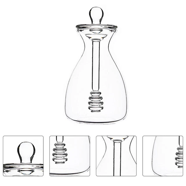 Tarro de vidrio de botella pequeña de miel frasco de vidrio transparente recipientes de vidrio pequeños alimentos