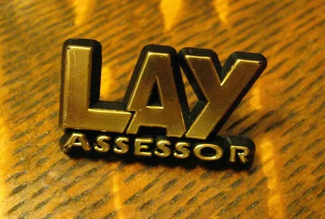 Lay Assessor Lapel Pin - Vintage Political Office Election Campaign Souvenir Pin