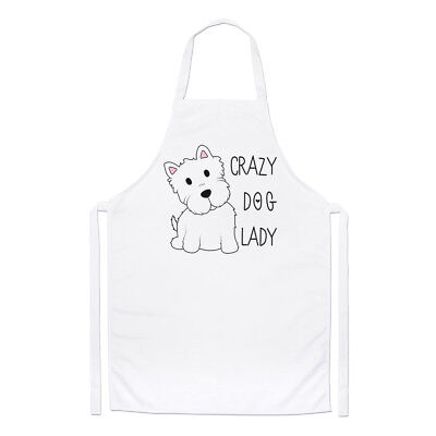 Crazy Dog Lady Chefs Apron - Dog Puppy Funny Cooking
