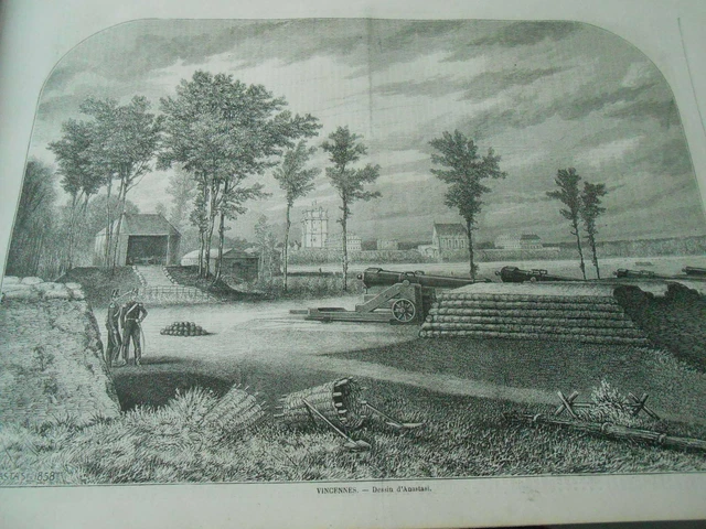 Vincennes Gravure Old 1860