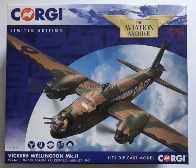 Corgi Aviation Vickers Wellington Mk.II W5461 104 Sqn RAF Driffield AA34806