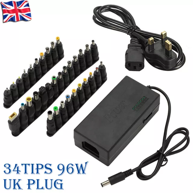 Adapter AC DC Power Supply Charger Multi Laptop Notebook 34 Tips Head Universal