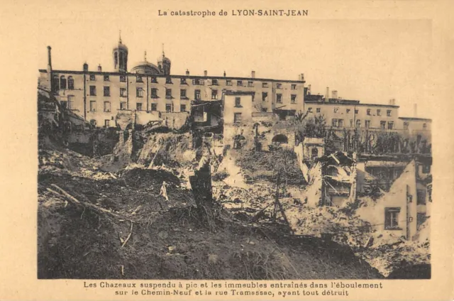 Cpa 69 Catastrophe De Lyon Saint Jean Les Chazeaux Suspended