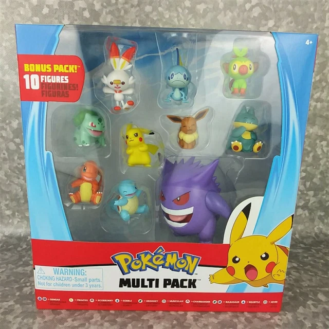 Multipack Pokémon - 10 Figurines Dont Pikachu, Bulbasaur, Charmander, Pour Collection Et Jeu