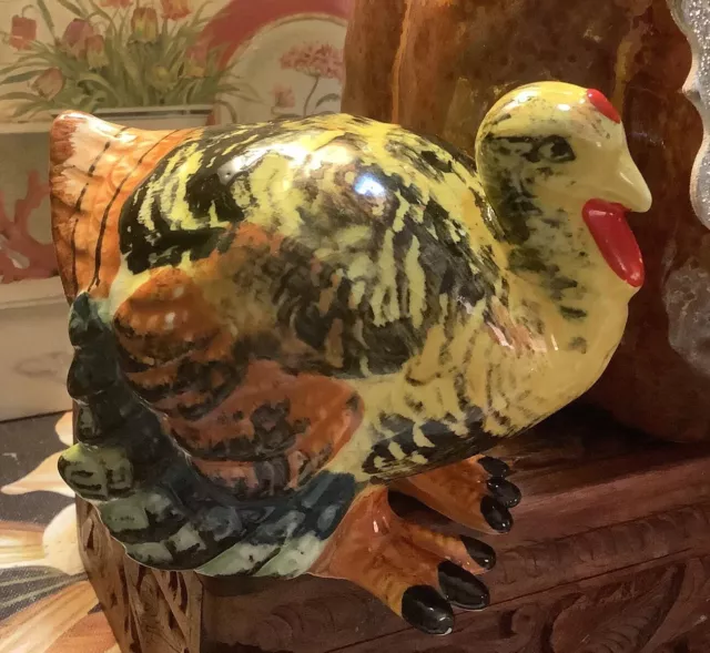 Vintage Colorful Turkey 🦃 Shaped Sugar Shaker~Thanksgiving/Fall/Xmas/Holiday~🦃