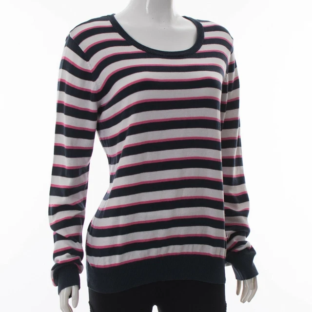 Gina Benotti Femmes Tricoté Pull Col Rond Haut Manches Longues Rayé M-40/42