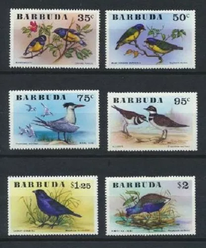 BIRDS $1.97 Mint NH Complete Set of 6 Barbuda 238 - 243 Scott Retail Val $9.80