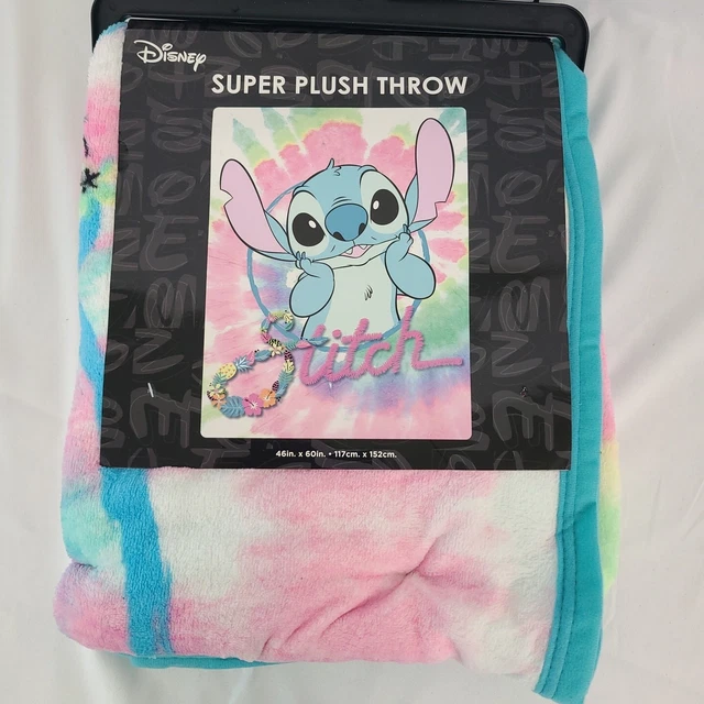NEW Disney Lilo & Stitch Super Plush Throw Blanket 46x60 Tie Dye Soft Fleece NEW Disney Lilo & Stitch Super Plush Throw Blanket 46x60 Tie Dye Soft Fleece