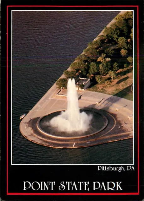 Postcard Aerial View of Point State Park Pittsburgh Pennsylvania, PA