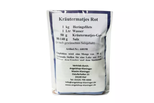 200 g Kräutermatjes Rot Fischgewürz Reifer Hering salzen einlegen Konservieren