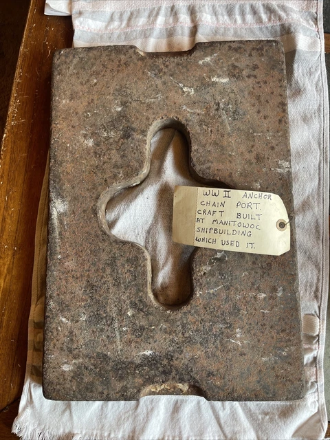 Vintage WWII Anchor Chain Port Craft Built at Manitowoc Shipbuilding 25# cast