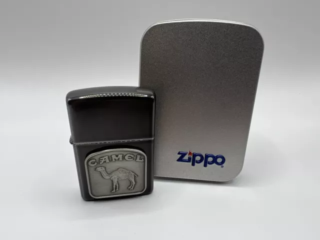 1996 New Brushed Silver Camel Genuine Zippo Lighter