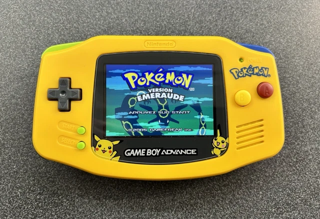 Console Game Boy Advance GBA IPS V2 Rétro-éclairée - Thème Pokémon - Noire