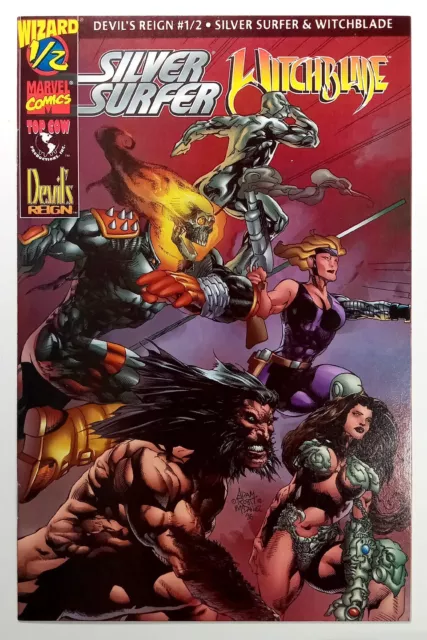 Devil's Reign Wizard 1/2 Silver Surfer/Witchblade #1  w/COA(1997) Marvel Comics