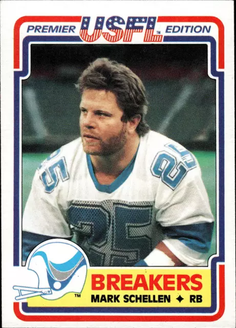 1984 Topps USFL #81 Mark Schellen RAW