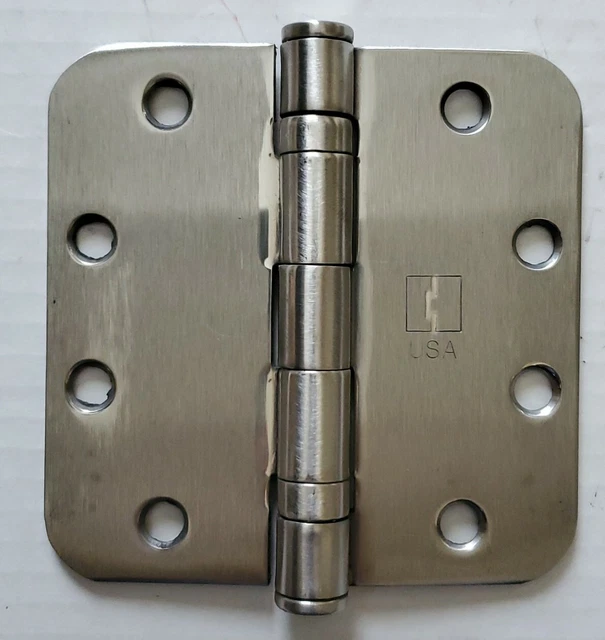 BOX  of 3 HAGER STAINLESS STEEL COMMERCIAL DOOR HINGES 4.5" X 4.5" RCBB1191 USA