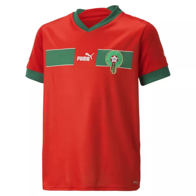 PUMA Morocco Home 22/23 Replica Jersey Short Sleeve V-neck - Kids Unisex