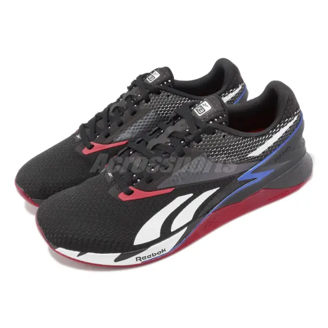 Reebok Nano X3 Black White Blur Red Men Cross Training Weightlifting Shoe HR1423