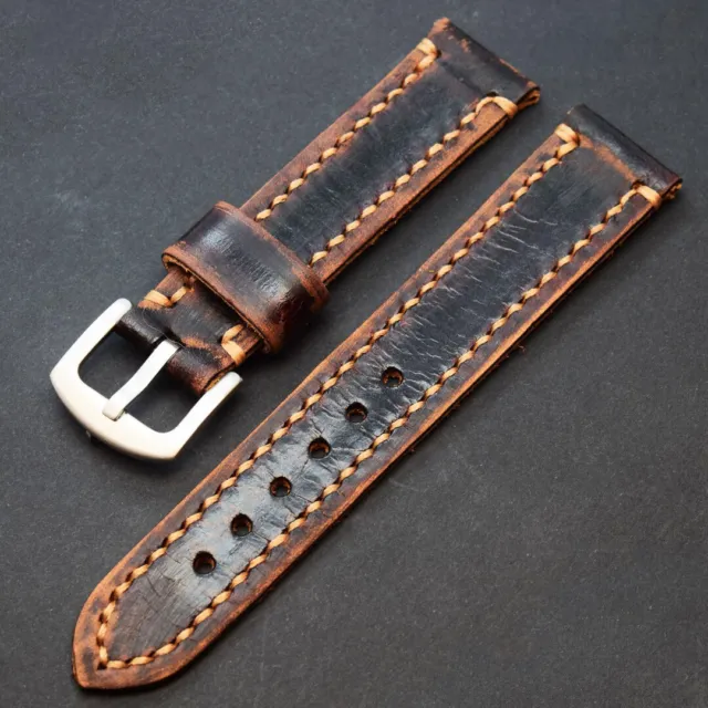 Cinturino di ricambio per orologio da polso Pelle Vintage  watch strap 18-26 mm