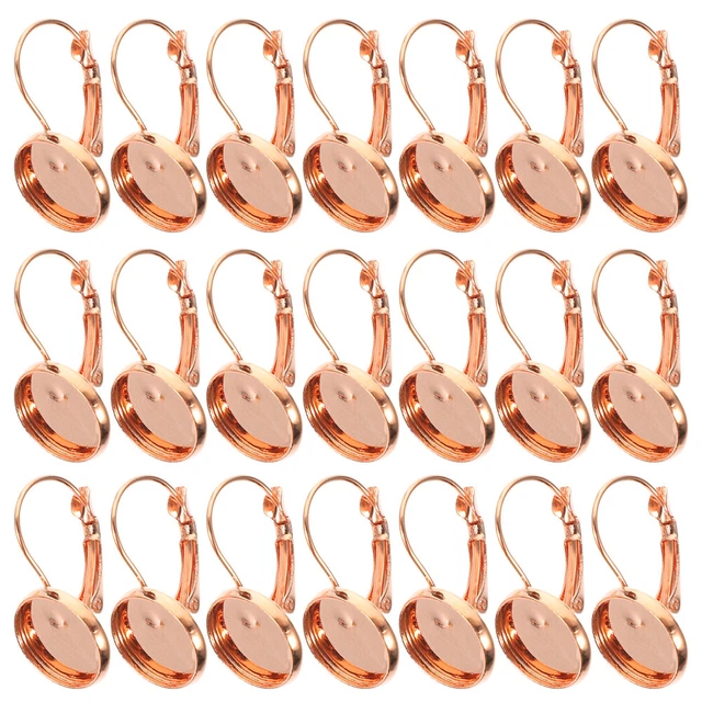 20 piezas ganchos para pendientes de hierro gancho decorativo rosa