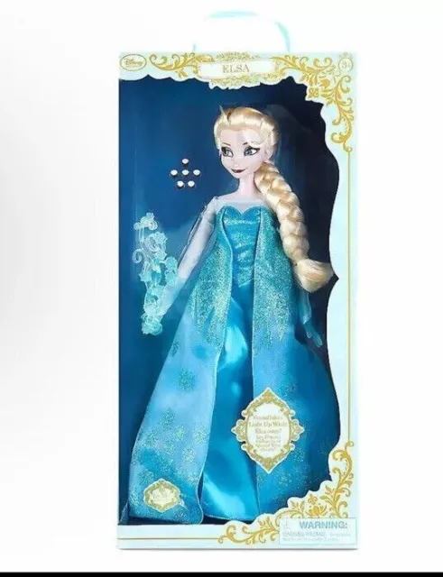 Disney Store Exclusive Light Up Singing Elsa Deluxe Frozen Doll 16" Anna Sister