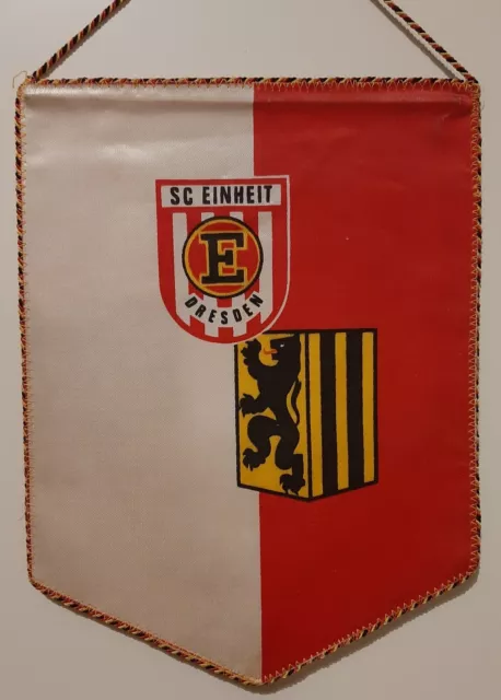 SC Einheit Dresden Sachsen Fussball Wimpel DDR Oberliga Pennant rar selten