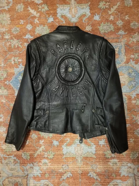 Harley Davidson Mens WILLIE G SIGNATURE Leather Jacket WHEEL RARE