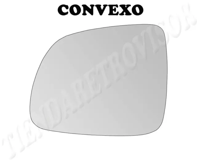 CRISTAL RETROVISOR PARA CHEVROLET CAPTIVA 2006- CONVEXO Izquierdo(Conductor)