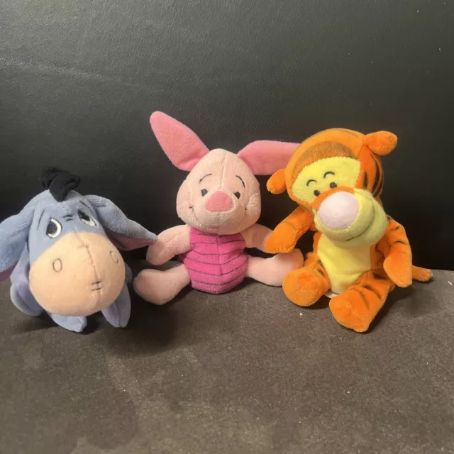 BABY RATTLES BUNDLE PIGLET & EEYORE  Tigger From Winnie Pooh soft toy DISNEY