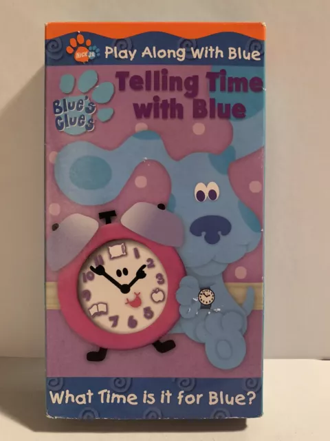 BLUES CLUES - Telling Time With Blue (VHS, 2002) PLAY ALONG WITH BLUE ...