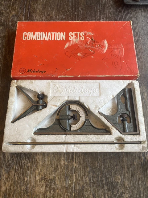 MITUTOYO COMBINATION SET 180-905 Square, 12" Rule, Protractor, Center Head