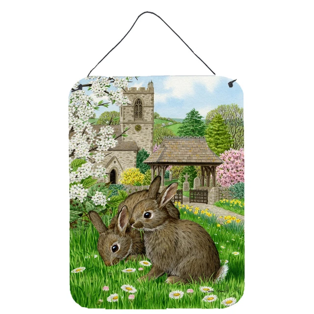 Carolines Treasures ASA2023DS1216 Leveret Bunny Rabbit Wall or Door Hanging Prin