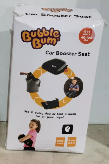 Bubble Bum Inflatable Booster Car Seat Travel Portable for Kids 4-11.  OB 171