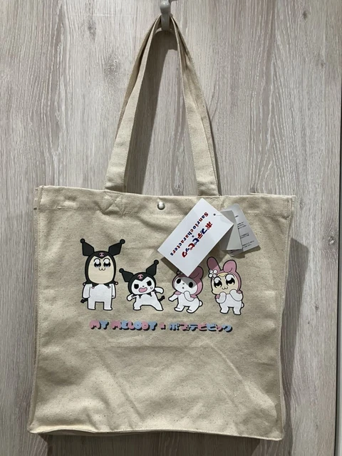 POP TEAM EPIC Kuromi My Melody Tote Bag Sanrio Collaboration Shopping Bag Japan