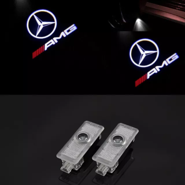 2x Car  Door Light LED HD Ghost Shadow Projector For Mercedes Benz CLA CLS C E