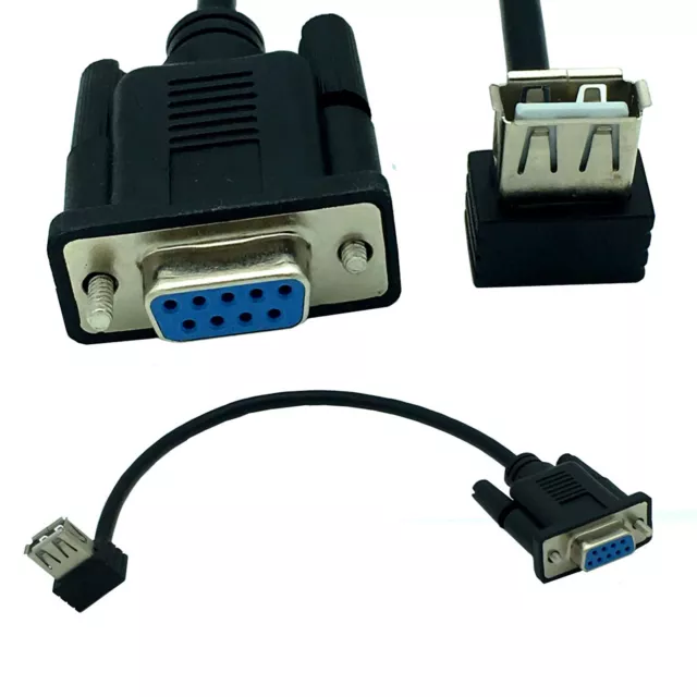 USB 2.0 auf RS232 9 Pin DB9 Konverter Seriell Adapter RS-232 Kabel Com Port 25cm