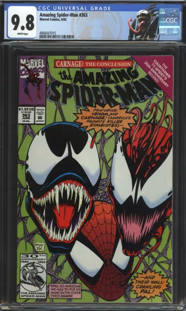 Amazing Spider-man #363 CGC 9.8 NM/MT Custom Venom Label! Marvel Comics 1992
