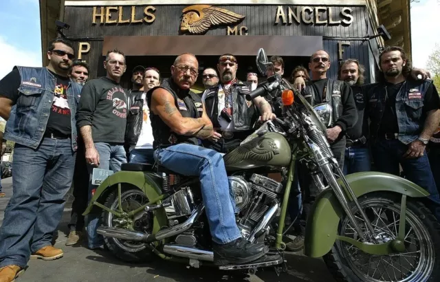 Hells Angels Boss Sonny Barger & His Posse  8x10 PHOTO PRINT