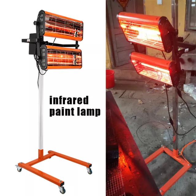 Faretto a infrarossi IR 2 x 1000 W essiccatore vernice faretto riscaldatore Smart Spot repair DE nuovo