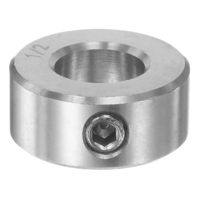 1/2" Bore Stainless Steel Set Screw Shaft Collars, 1" OD, 7/16" Width