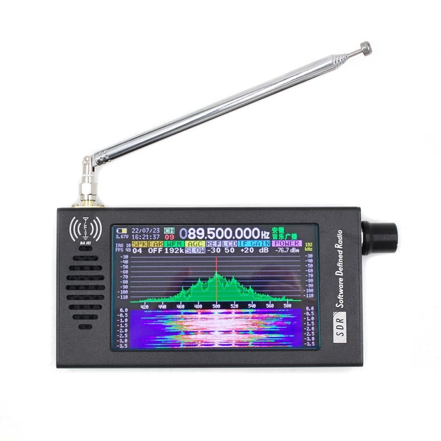 Radio SDR DSP 100kHz-149MHz Con Display LCD 4.3” – Ricevitore AM/FM/CW/SSB A Onda Corta, Alluminio E Batteria 3000mAh