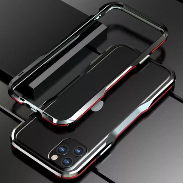 For iPhone 14 15 Pro Max 13 12 11 Luxury Aluminum Metal Bumper Border Cover Case