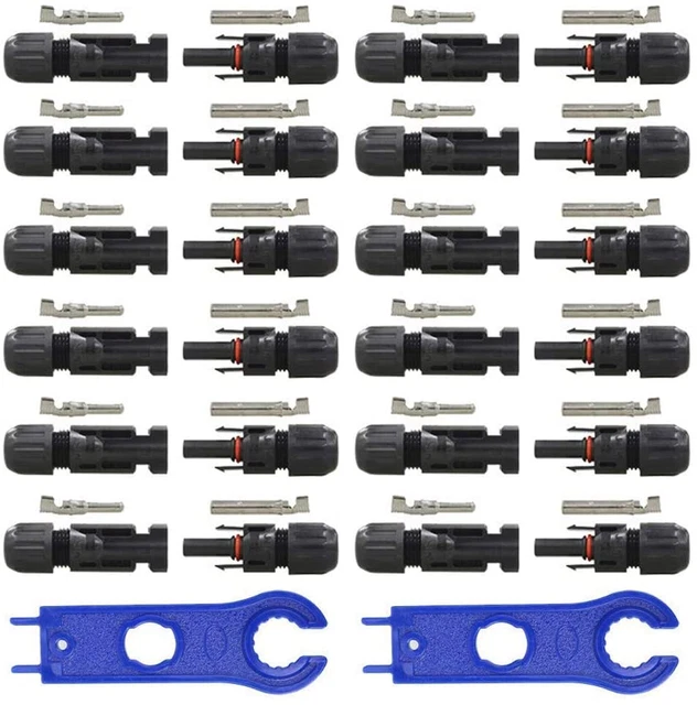 12 Paires Photovoltaique Câble Connecteur, Connecteur PV, Connecteur Solaire