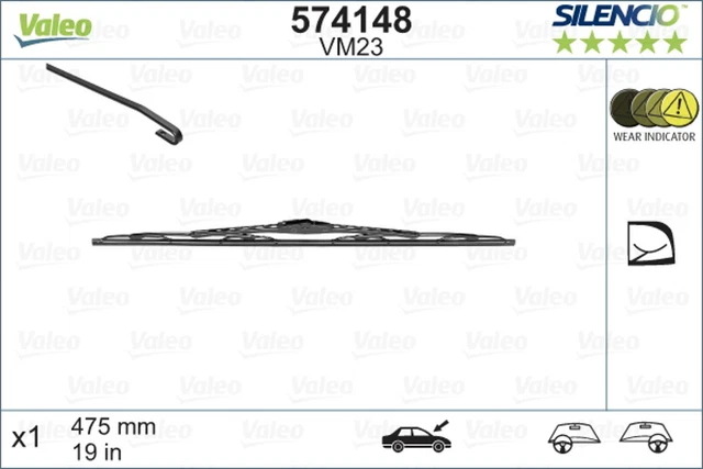 Wischblatt Scheibenwischer SILENCIO CONVENTIONAL SINGLE VALEO 574148 für XANTIA