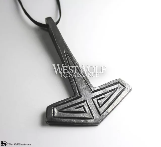 Hand-Forged Viking Thor's Hammer Mjolnir Pendant - Norse/Medieval/Jewelry/Skyrim