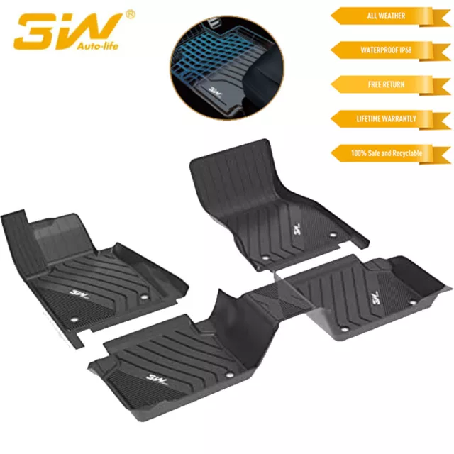 3W TPE Floor Mats Liner for BMW X2 X3 X4 X5 X6 X7 3 Series All Weather Odorless