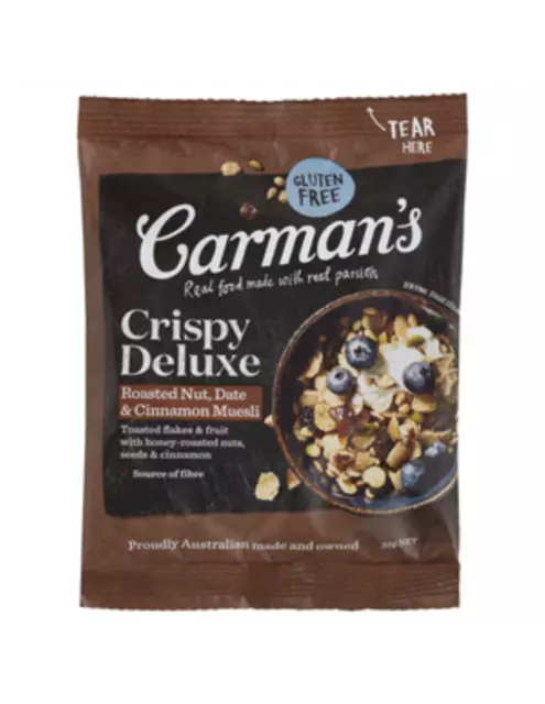 Carmans Muesli Crispy Deluxe Gluten Free 50 X 35gr Carton