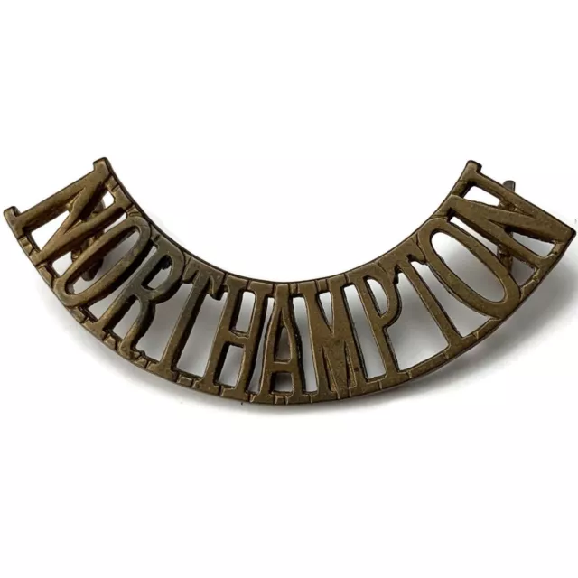 Original Northamptonshire Regiment Shoulder Title Badge Northampton