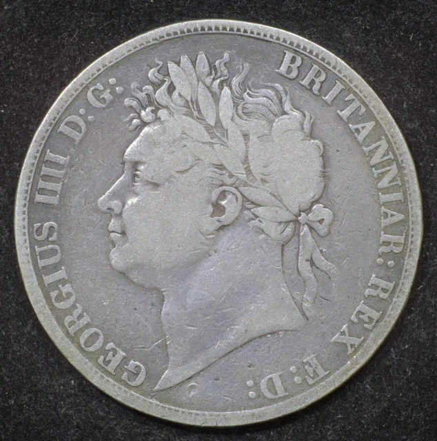 1821 UK GREAT BRITAIN GEORGE IV GEORGIUS IIII - One CROWN .925 SILVER COIN